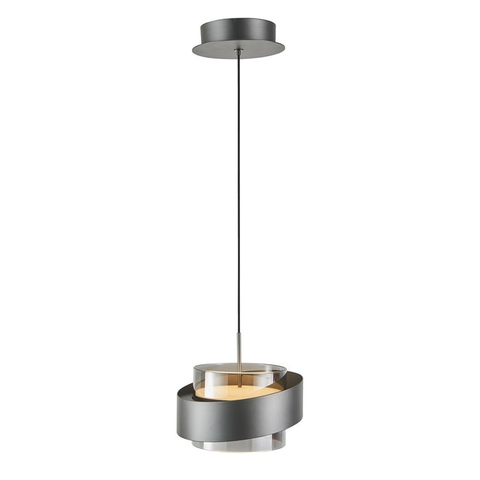 Artcraft Axis 1Lt LED Pendant, Graphite/Smoke/Graphite