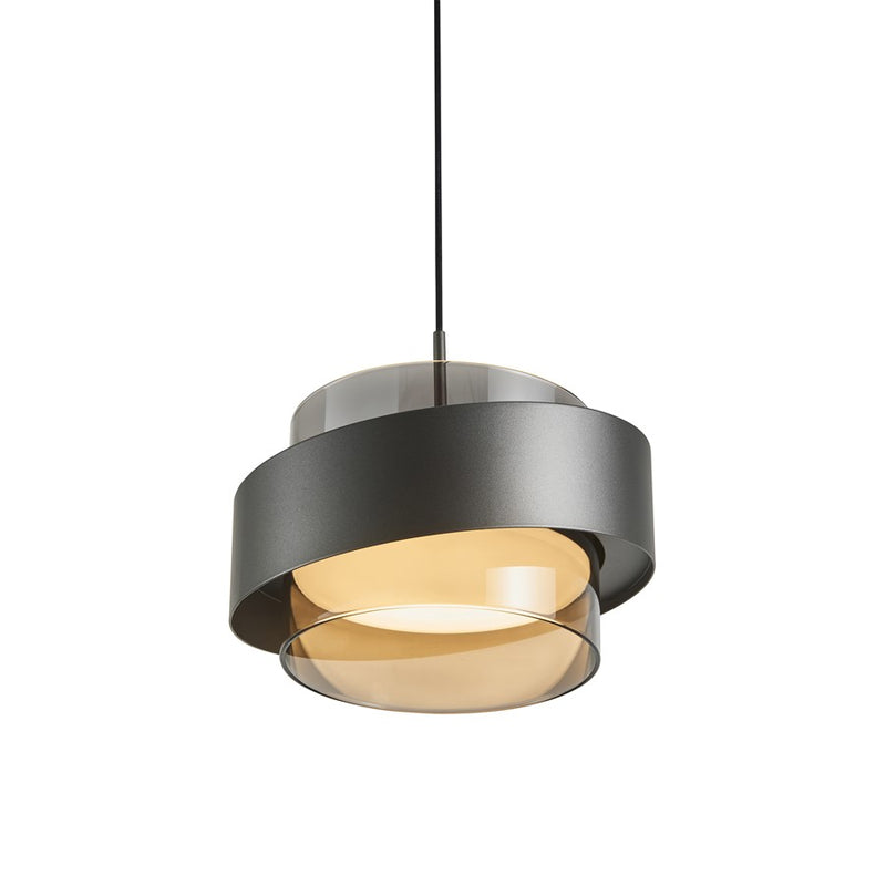 Artcraft Axis 1Lt LED Pendant, Graphite/Smoke/Graphite