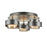 Artcraft Axis Light Semi Flush-Mount, Graphite/Smoke/Graphite