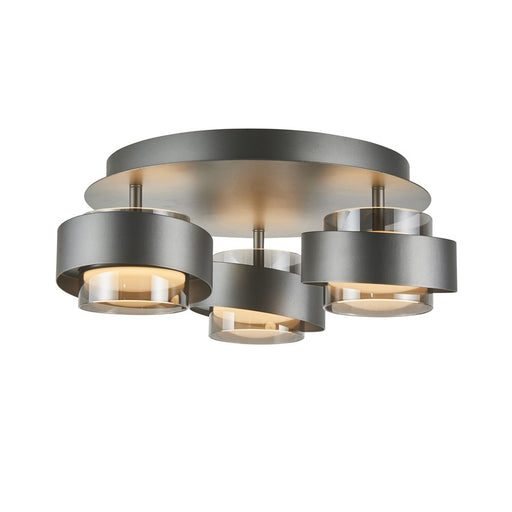 Artcraft Axis Light Semi Flush-Mount, Graphite/Smoke/Graphite