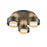 Artcraft Axis Light Semi Flush-Mount, Graphite/Smoke/Graphite