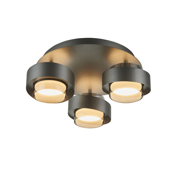 Artcraft Axis Light Semi Flush-Mount, Graphite/Smoke/Graphite