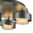 Artcraft Axis Light Semi Flush-Mount, Graphite/Smoke/Graphite