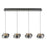 Artcraft Axis 4Lt LED Pendant, Graphite/Smoke/Graphite