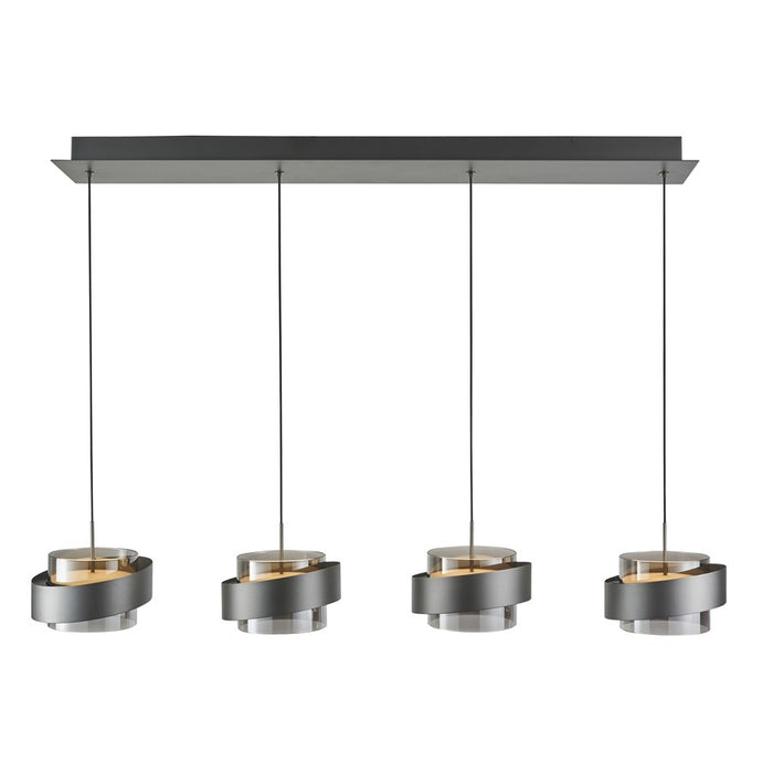 Artcraft Axis 4Lt LED Pendant, Graphite/Smoke/Graphite