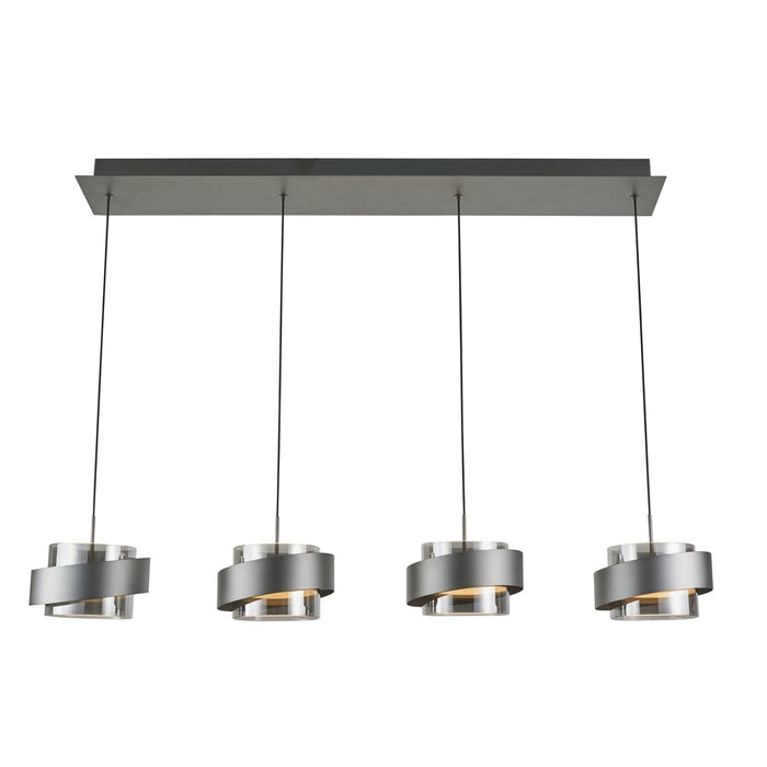 Artcraft Axis 4Lt LED Pendant, Graphite/Smoke/Graphite