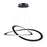 Artcraft Wave 2 Light LED Chandelier, Black