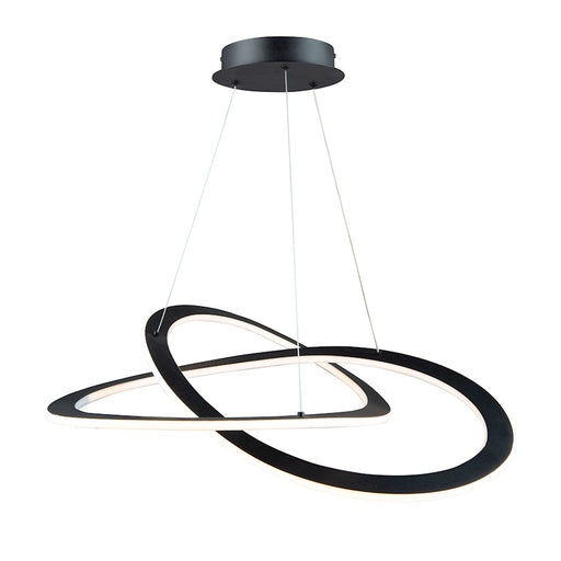 Artcraft Wave 2 Light LED Chandelier, Black