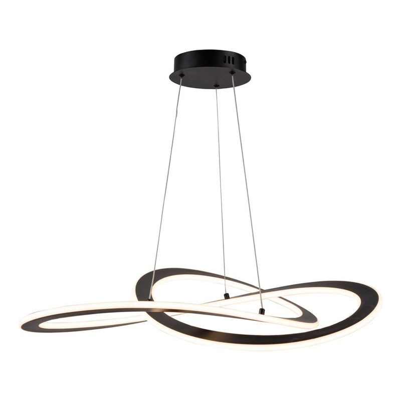 Artcraft Wave Integrated LED Chandelier, Black