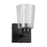 Artcraft Dalton 1 Light Bathroom Sconce, Black/Clear