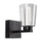 Artcraft Dalton 1 Light Bathroom Sconce, Black/Clear