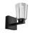 Artcraft Dalton 1 Light Bathroom Sconce, Black/Clear