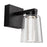 Artcraft Dalton 1 Light Bathroom Sconce, Black/Clear