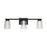 Artcraft Dalton 3 Light Bathroom Vanity, Black/Clear
