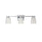 Artcraft Dalton 3 Light Bathroom Vanity, Chrome/Clear