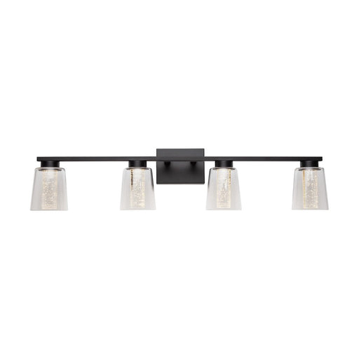 Artcraft Dalton 4 Light Bathroom Vanity, Black/Clear
