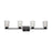 Artcraft Dalton 4 Light Bathroom Vanity, Black/Clear