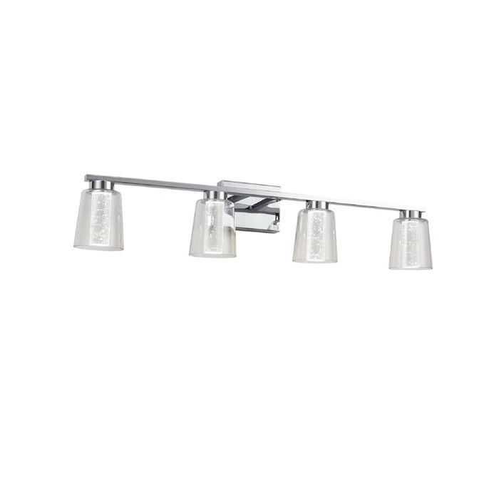 Artcraft Dalton 4 Light Bathroom Vanity, Chrome/Clear - AC7354CH