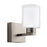 Artcraft Saville 1 Light Bathroom Sconce, Brushed Nickel/Clear