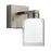 Artcraft Saville 1 Light Bathroom Sconce, Brushed Nickel/Clear