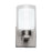 Artcraft Saville 1 Light Bathroom Sconce, Brushed Nickel/Clear