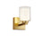 Artcraft Saville 1 Light Bathroom Sconce, Brass/Clear