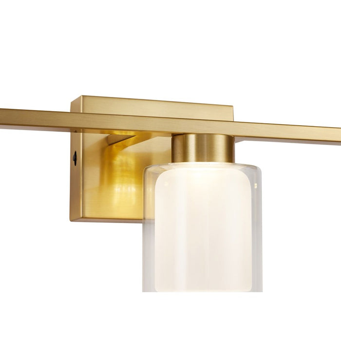 Artcraft Saville 1 Light Bathroom Sconce, Brass/Clear