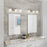 Artcraft Saville 3 Light Bathroom Vanity, Brushed Nickel/Clear