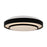 Artcraft Aziza 1 Light 15" Flush Mount, Black