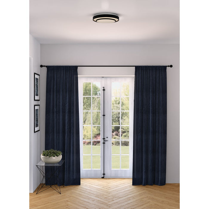 Artcraft Aziza 1 Light 15" Flush Mount, Black