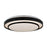 Artcraft Aziza 1 Light 19" Flush Mount, Black/ - AC7403BK