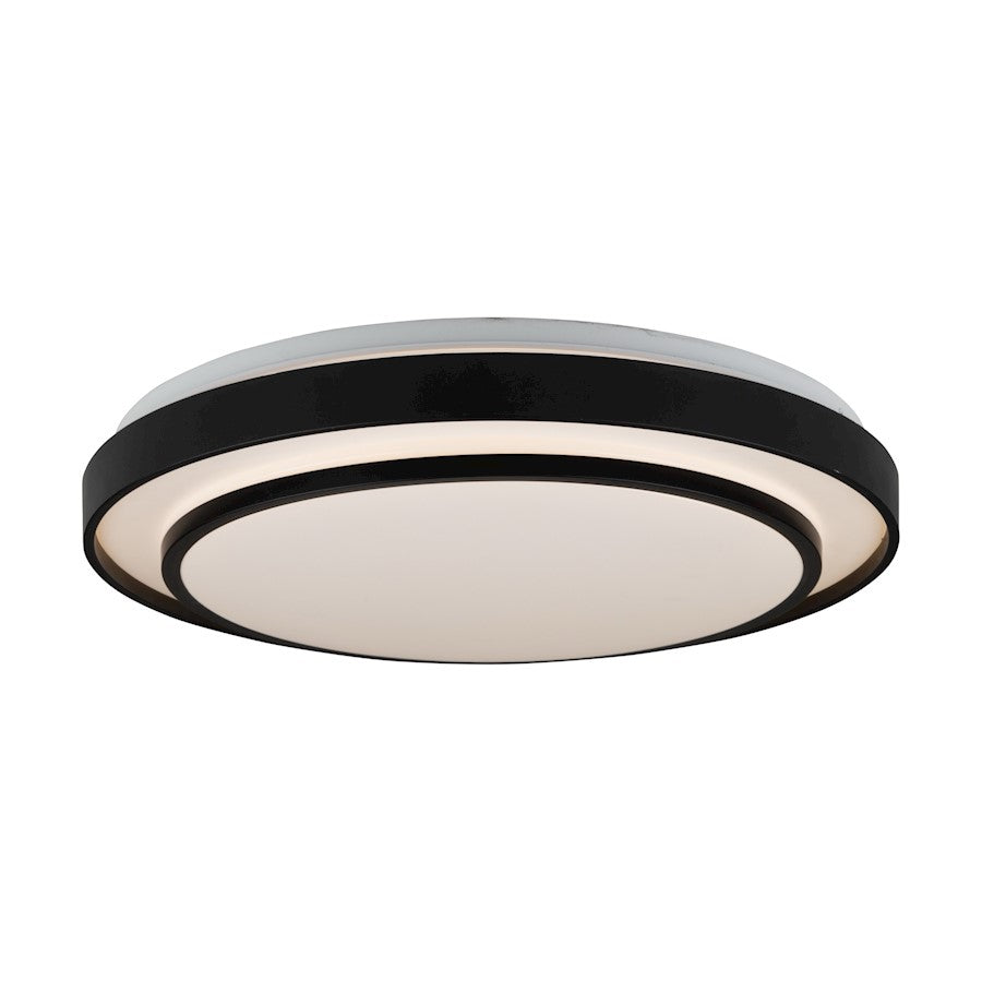 Artcraft Aziza 1 Light 19" Flush Mount, Black/ - AC7403BK