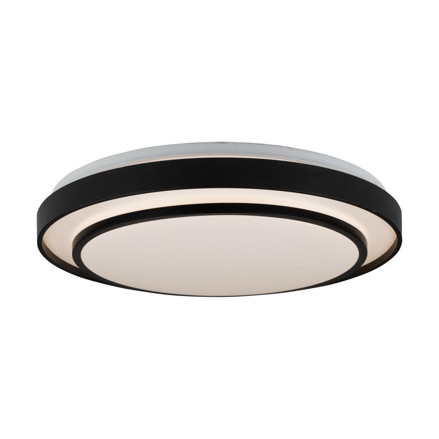 Artcraft Aziza 1 Light 19" Flush Mount, Black