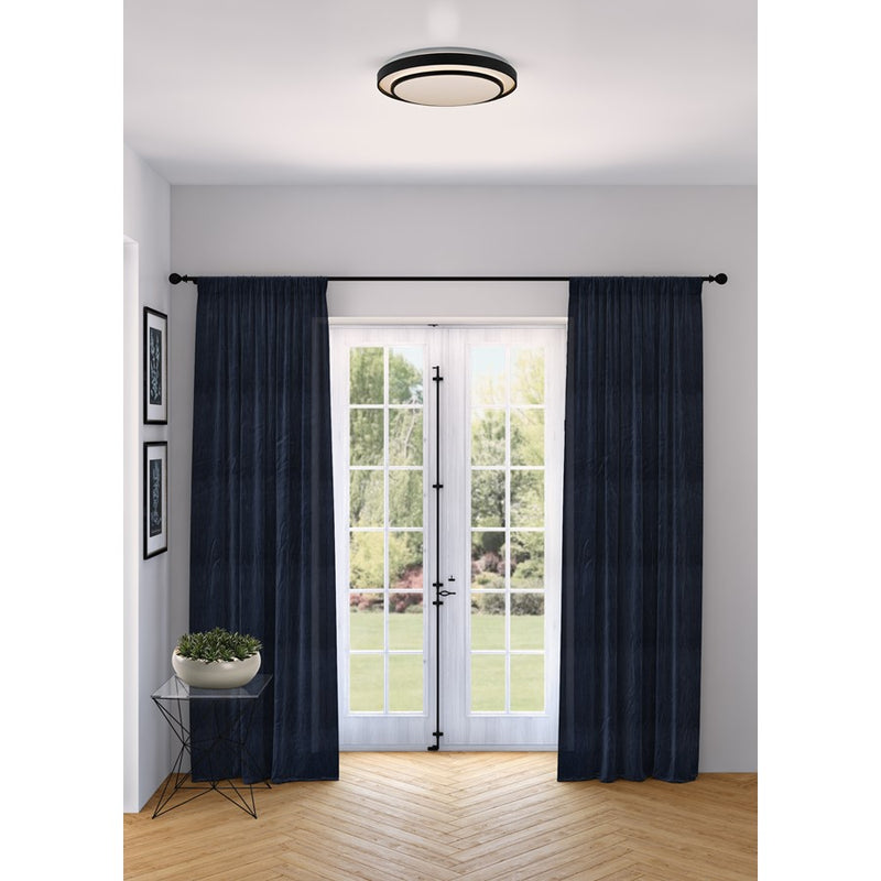 Artcraft Aziza 1 Light 19" Flush Mount, Black