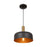 Artcraft Orsa 1 Light Pendant, Black/Black