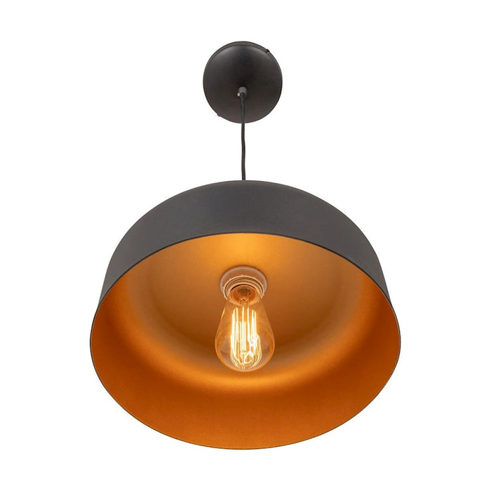 Artcraft Orsa 1 Light Pendant, Black/Black