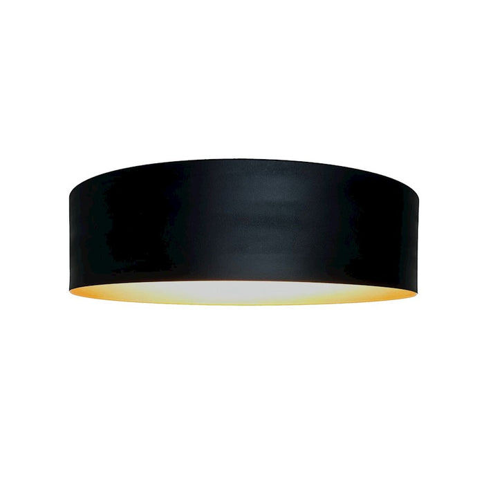 Artcraft Orsa 1 Light Flush Mount, Black/Black/Brushed Brass