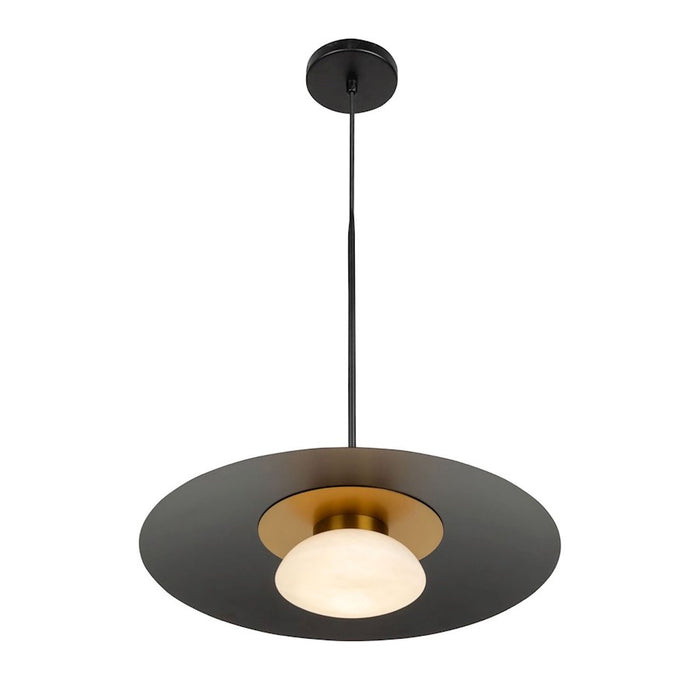 Artcraft Camila 1 Light Pendant, Black/Opal