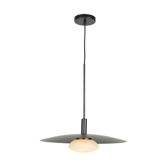 Artcraft Camila 1 Light Pendant, Black/Opal