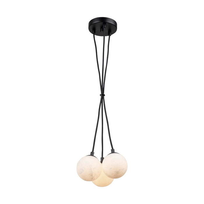 Artcraft Camila 3 Light Pendant, Black/Opal