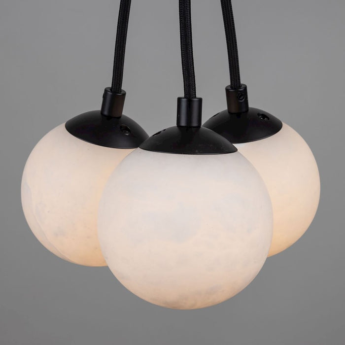 Artcraft Camila 3 Light Pendant, Black/Opal