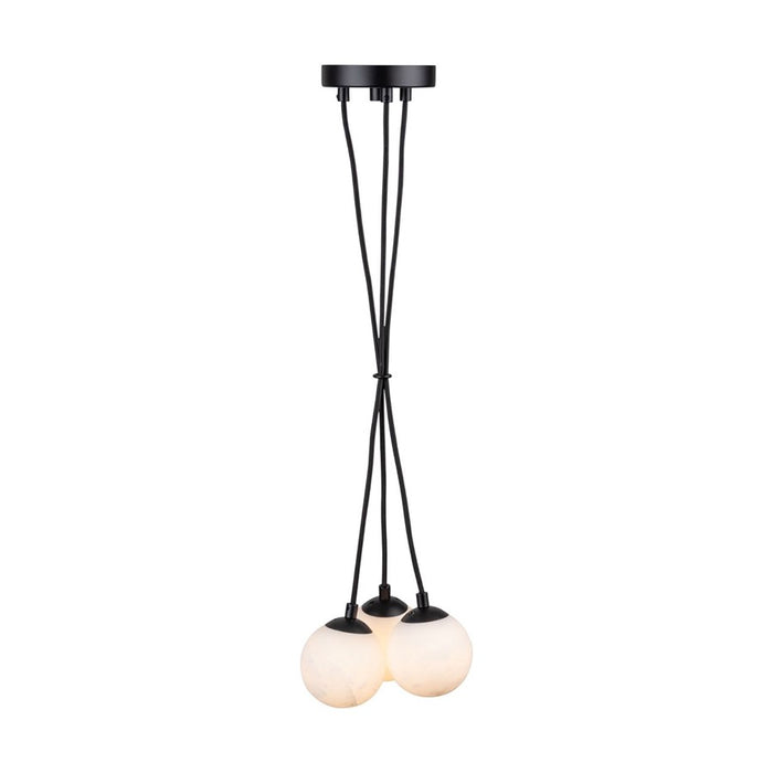 Artcraft Camila 3 Light Pendant, Black/Opal