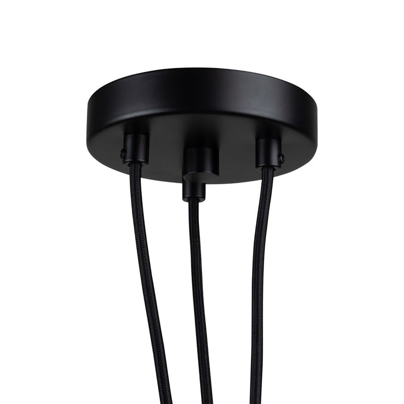 Artcraft Camila 3 Light Pendant, Black/Opal