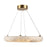 Artcraft Camila 1 Light 19" Chandelier, Brushed Brass/Opal