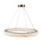 Artcraft Camila 1 Light 27" Chandelier, Brushed Brass/Opal