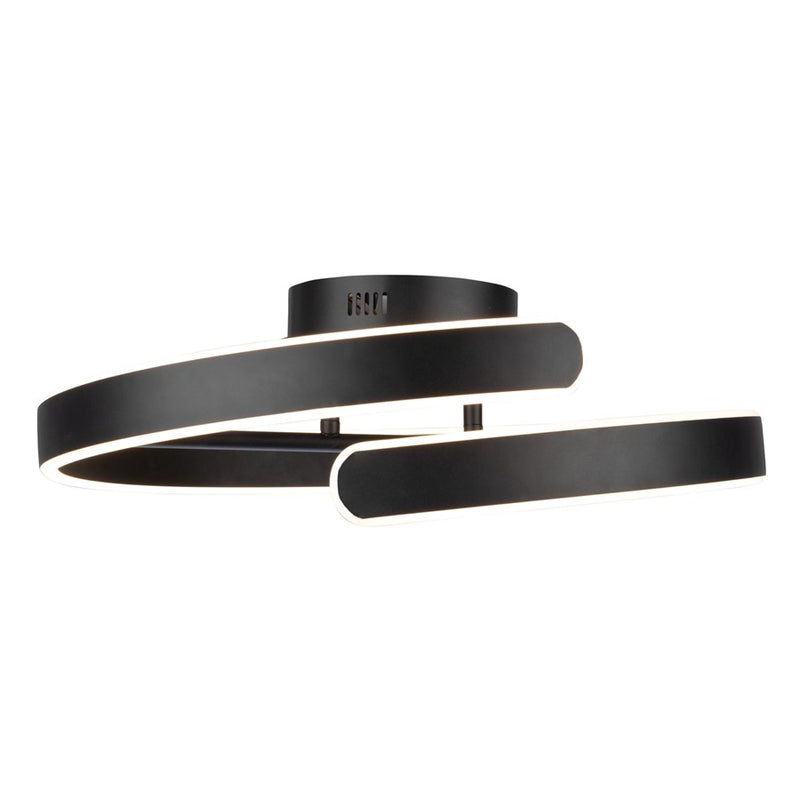 Artcraft Sirius Integrated LED Semi-Flush Mount, Black