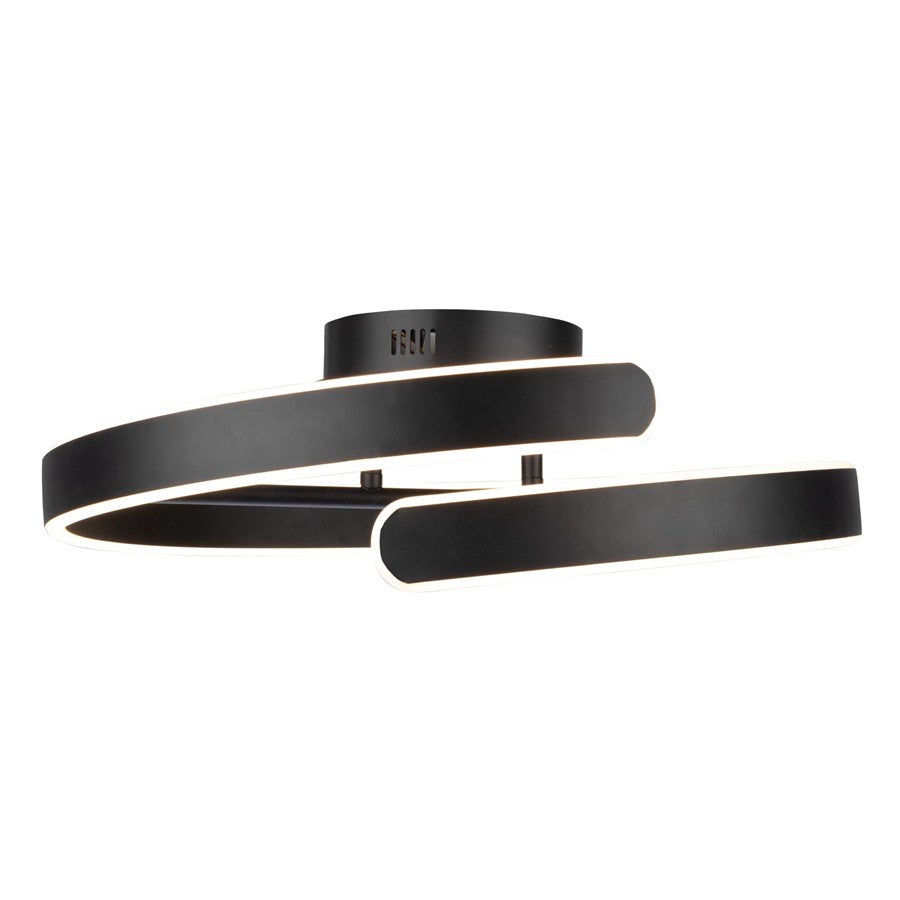 Artcraft Sirius Integrated LED Semi-Flush Mount, Black