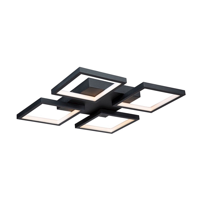 Artcraft Graymar 4 Light 24W LED Flush Mount, Black