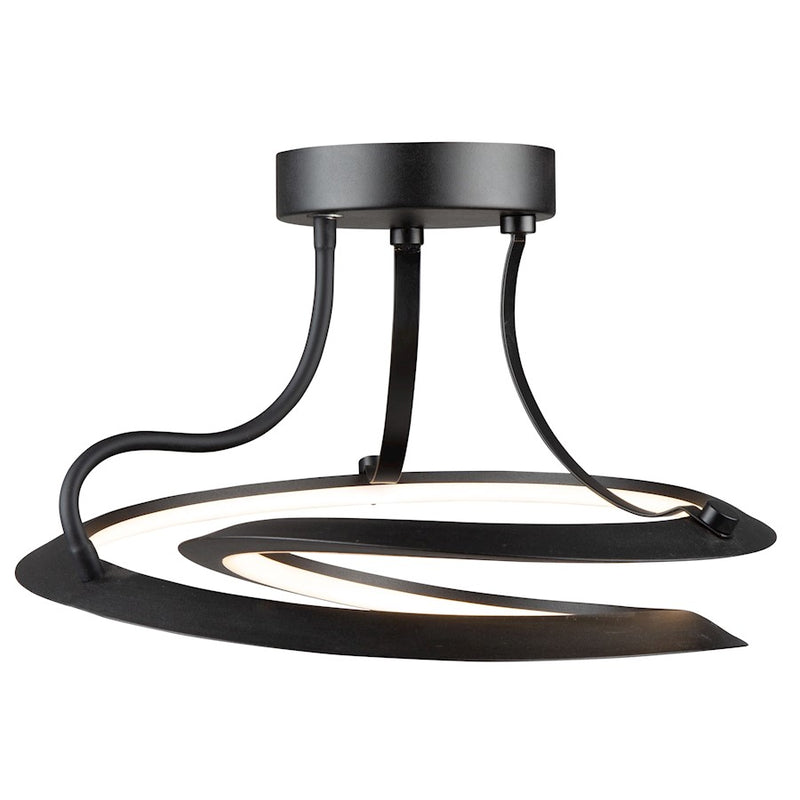 Artcraft Ara 24W LED Semi-Flush Mount, Black