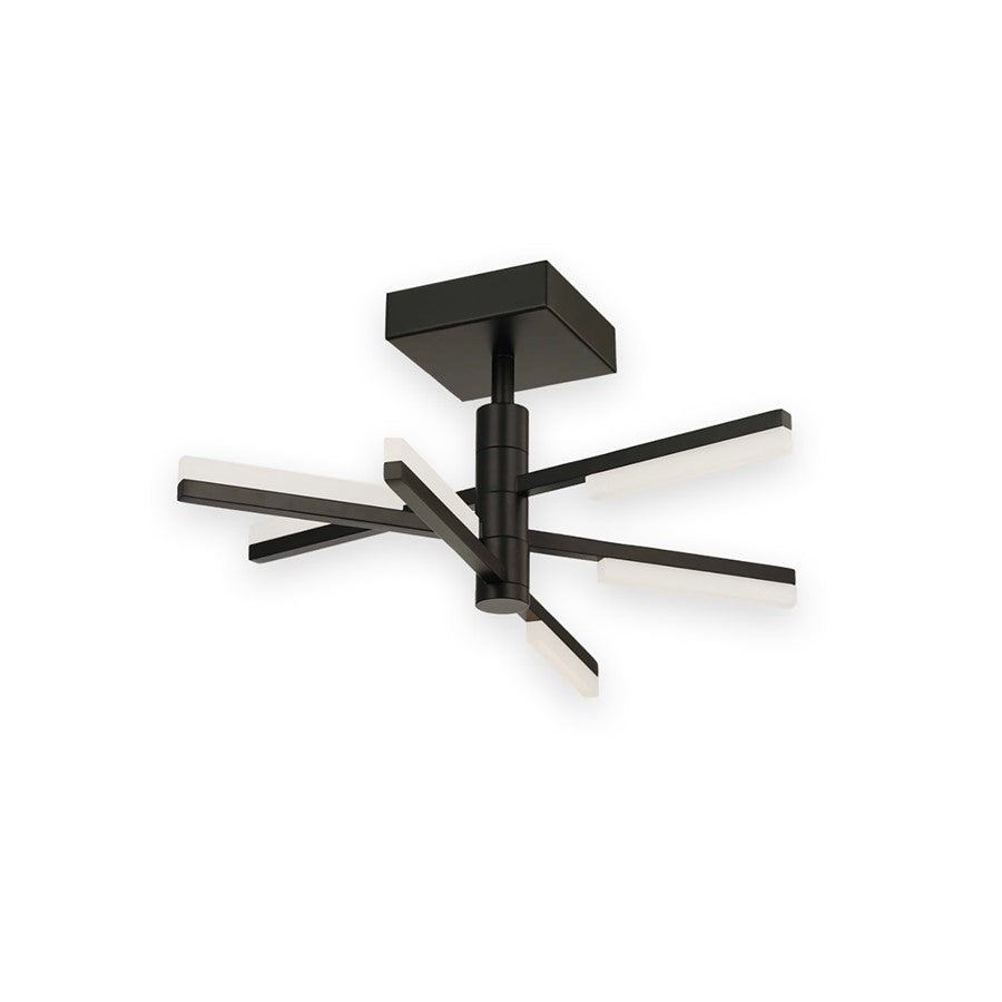 Artcraft Stix 3 Light Semi-Flush Mount, Black